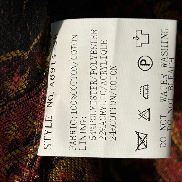 SISSY ME Sz L Coat Jacket Art to Wear Embroidered Back Detail Western Lining NEW - Picture 14 of 15